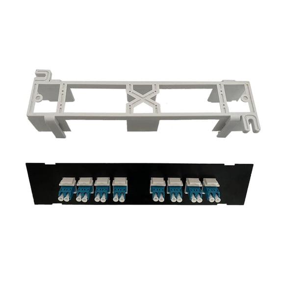 8 Ports Network Cable Wall Mount Bracket Rj45 LC Optical Fiber Patch Panel