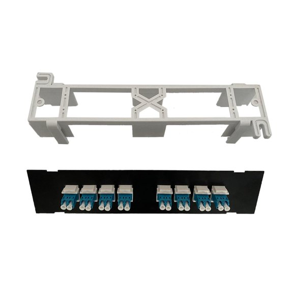8 Ports Network Cable Wall Mount Bracket Rj45 LC Optical Fiber Patch Panel
