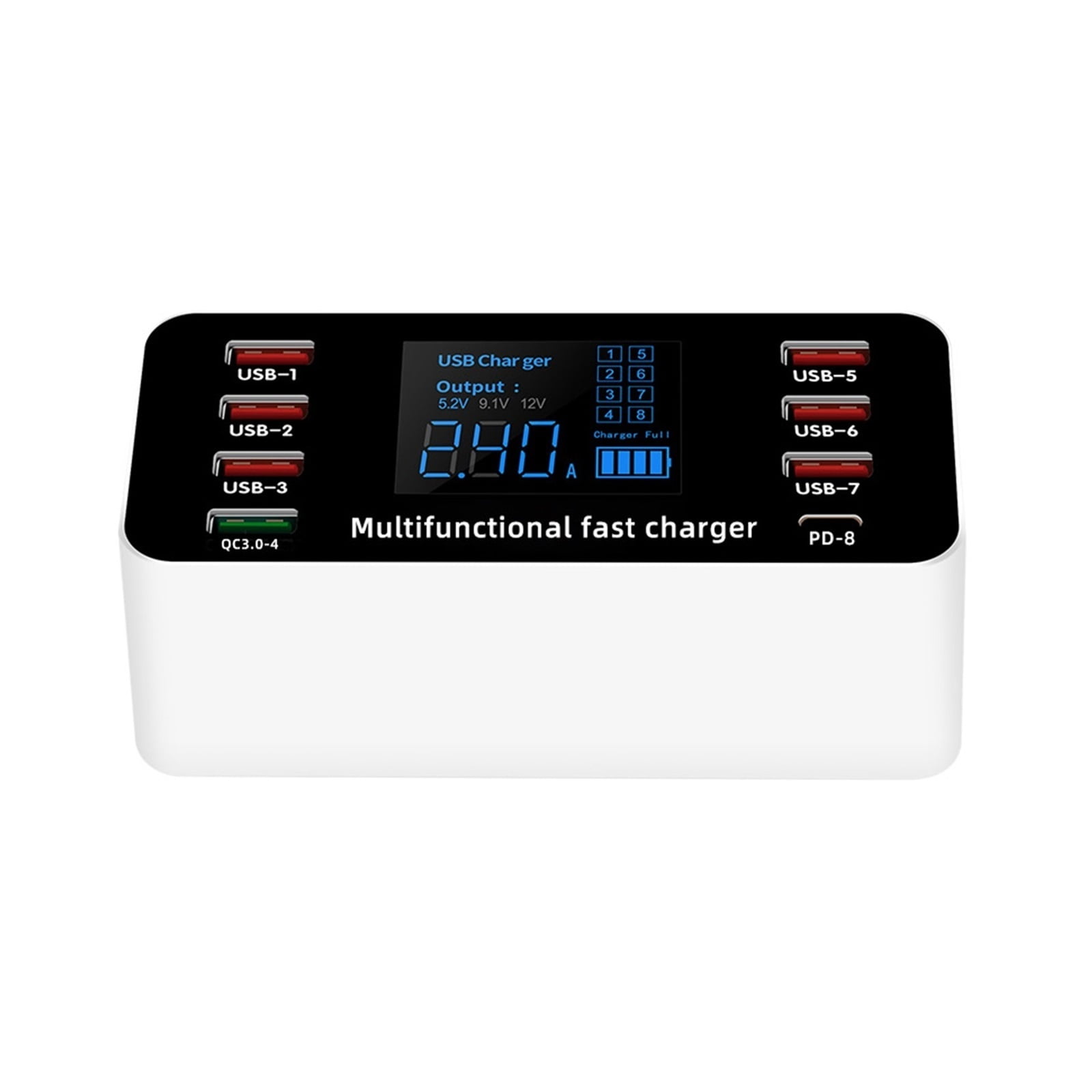 8 Ports USB Charger QC3.0 Quick Charge Phone Charger Adapter Type C 20W PD Fast Charger ,Fast Charging Devices