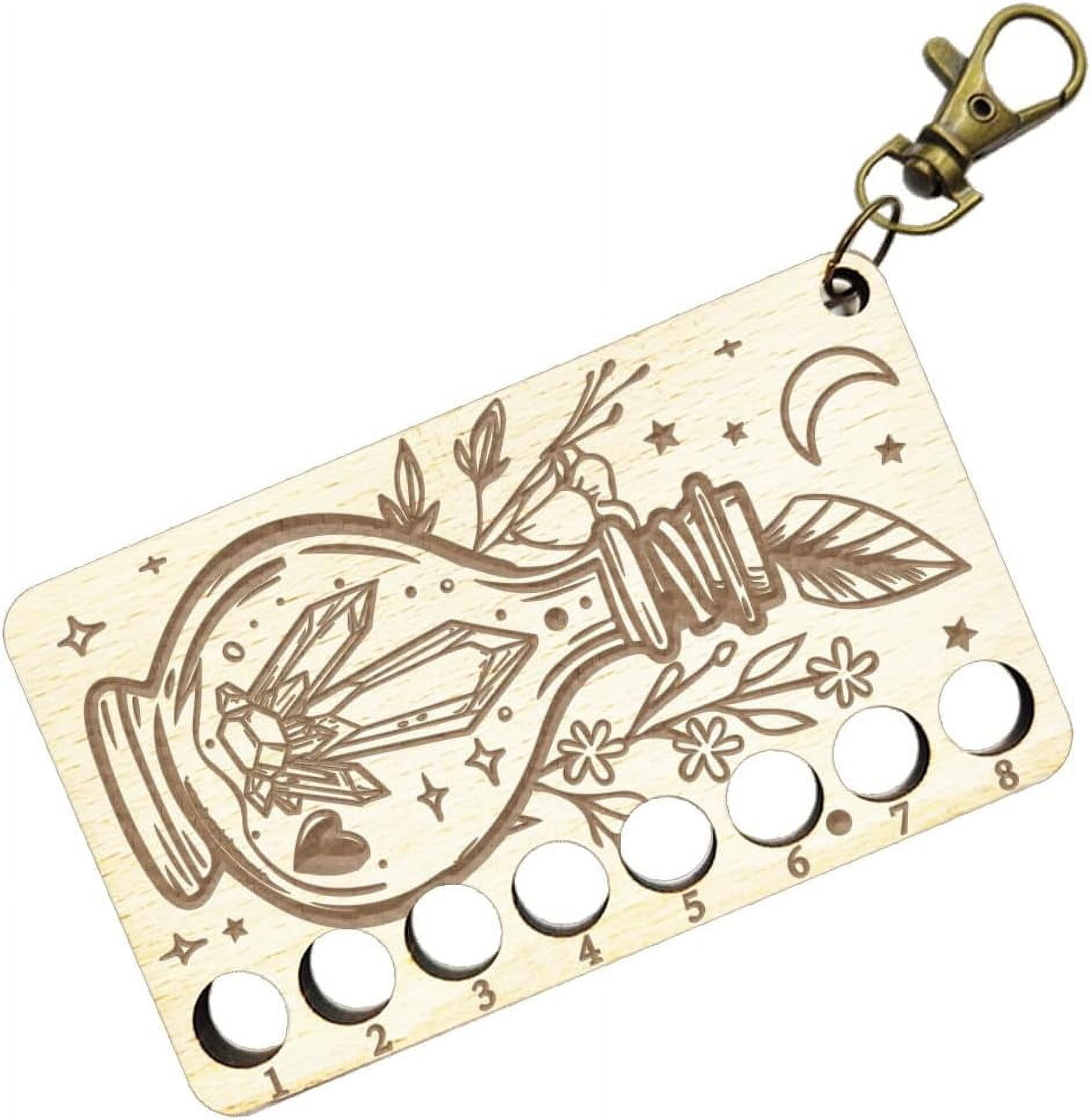 8-Position Wood Embroidery Thread Storage Trays Laser Cut Thread Spool ...