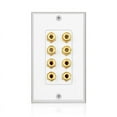 thumbnail image 1 of 8 Posts Speaker Wall Plate Home Theater Wall Plate Audio Panel for 4 Speakers, 1 of 6