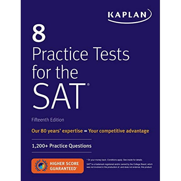Pre-Owned Kaplan Test Prep 8 Practice Tests for the SAT: 1,200+ SAT Practice Questions, (Paperback)