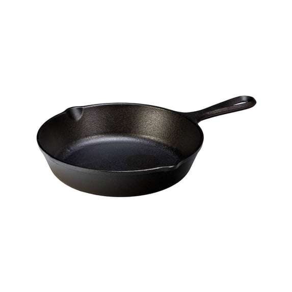 8" Preseasoned Cast Iron Skillet, Tarnish & Heat-Resistant, Smooth Surface Compatible, Hand Wash Only