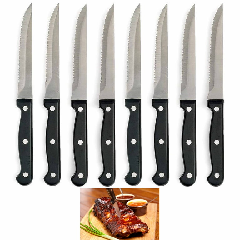 3 PC Steak Knife Set Serrated Stainless Steel Knives Steakhouse Cutlery Utensil
