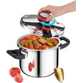 thumbnail image 1 of 8 Qt  Cooker Stainless Steel,  Cooker with -Hand Locking, Dual Locking Safety System, [3-In-1]Compatible with Gas & Induction,  Cooking for Large Meals, 1 of 6