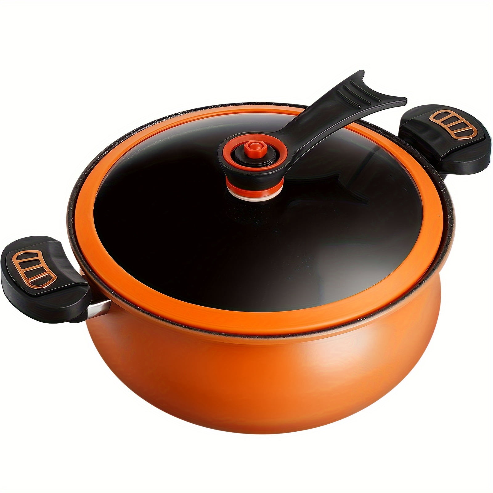 8 Qt Large Capacity Stock Pot - Ergonomic Twist & Lock Handles ...