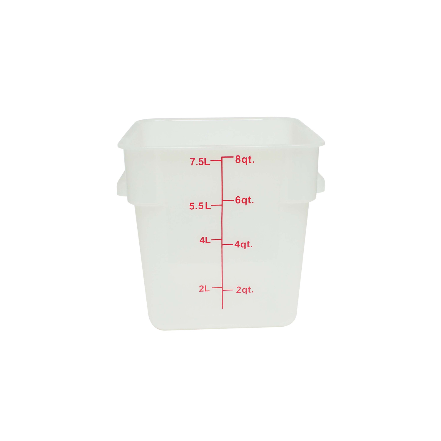8 Qt Plastic Square Food Storage Containers, Translucent