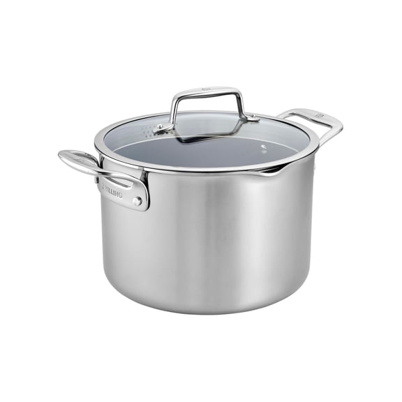 8-Qt. Stock Pot with Strainer Lid and Pouring Spouts