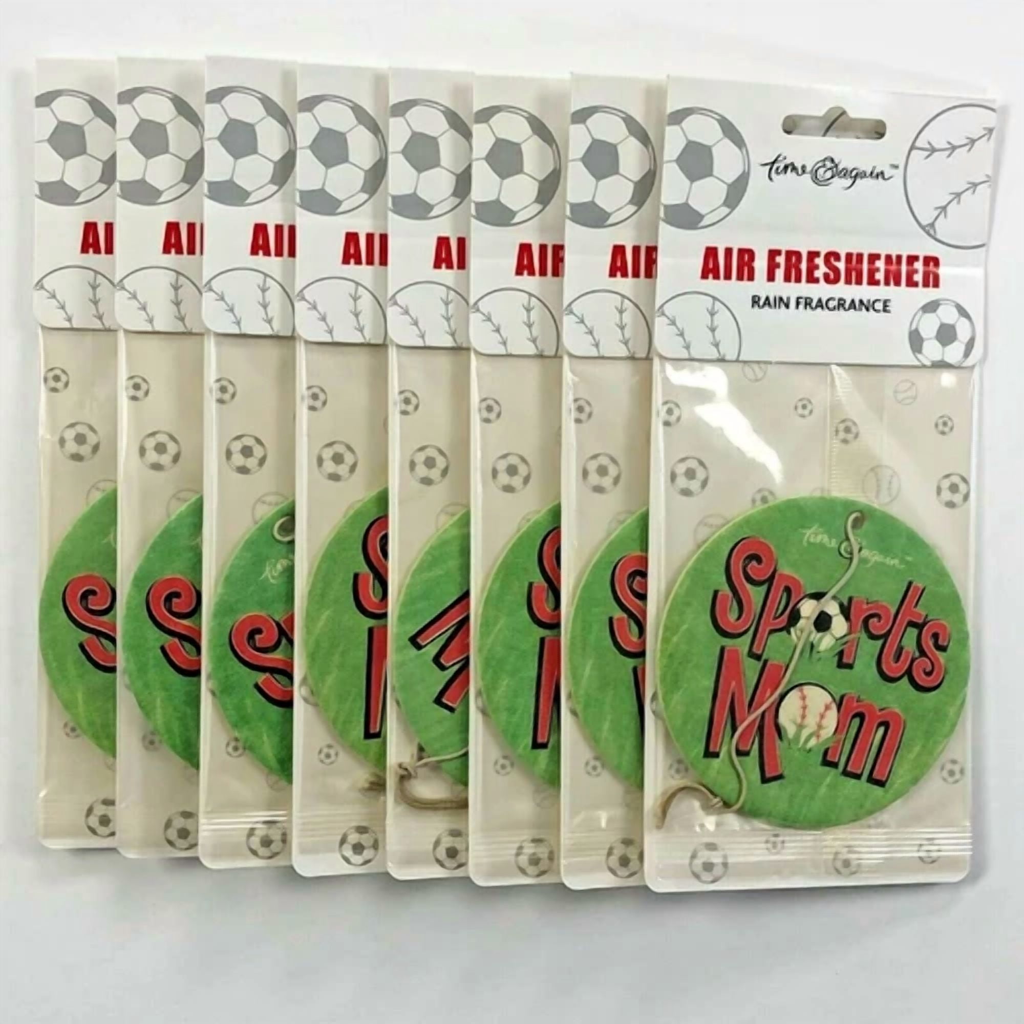 (8 Qty) Hanging Car Air Freshener Sports Mom Rain Fragrance Closet Home
