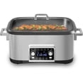 thumbnail image 1 of 8 Quart 12-IN-1 Multi Cooker, Digital Programmable Slow Cooker with LED Display & Timer, 1250W Rice Cooker with Nonstick Inner Pot for Bake, Saute, Roast, Stew, Sous Vide, Dishwasher Safe, Silver, 1 of 9
