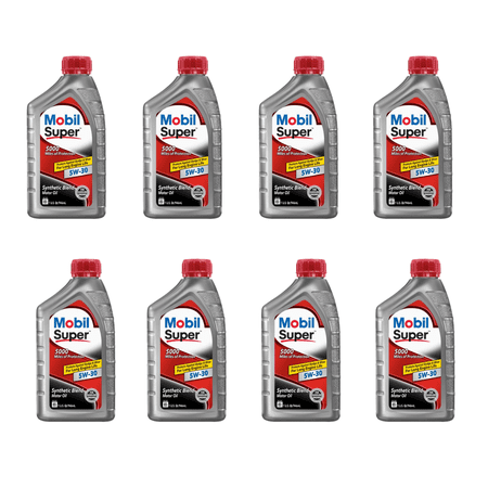 8 Quart Engine Motor Oil Mobil Super Synthetic Blend SAE 5W-30 MPN #124404