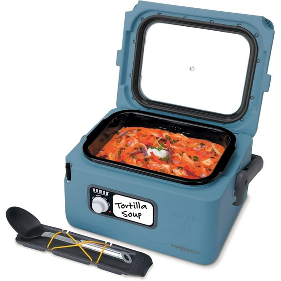 8-Quart Nomad Traveling Slow Cooker, Blue