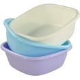 thumbnail image 1 of 8 Quart Plastic Wash Basin, Small Dish Pan, 3 Pack, 1 of 3