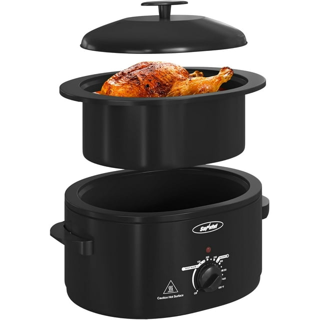 8Quart Roaster Oven with SelfBasting Lid Lid, Electric Turkey Roaster
