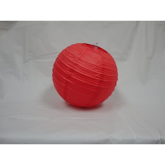 8" RED CHINESE PAPER LANTERNS 10 COUNTS