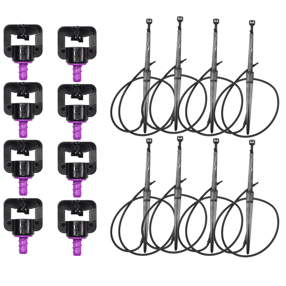 8 Rain Bird 17-25ft Micro Spray Bowsmith Microsprinkler Wraparound #45-U Fan-Jet