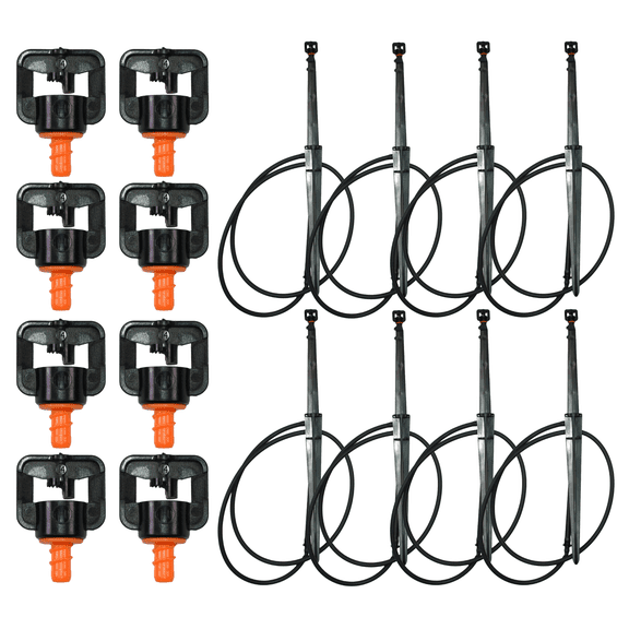 8 Rain Bird #35-H Bowsmith Microsprinkler 13-18ft Half Circle Micro Spray FanJet