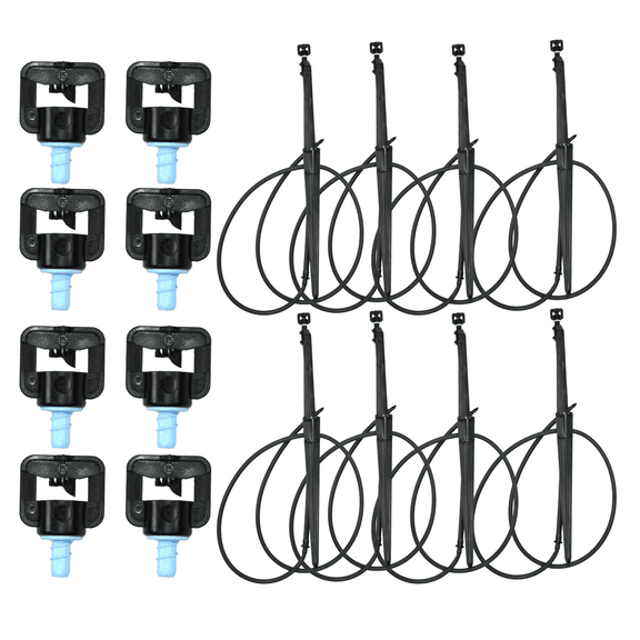 8 Rain Bird #40-C Bowsmith Microsprinkler 15-21ft Wraparound Micro Spray FanJet