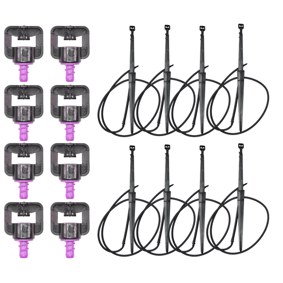 8 Rain Bird Micro Spray 14-19ft Bowsmith Microsprinkler Full Circle #45-E FanJet