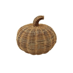 8" Rattan Pumpkin Tabletop Dcor by Ashland