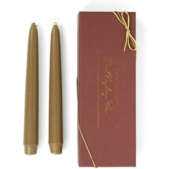 8 Real Bayberry Taper Candles - Hand Dipped, Pure Bayberry Wax, Traditional Holiday Candles (Boxed Pair), Gift Boxed with Legend Card$$Home Decor, Kitchen, & Other