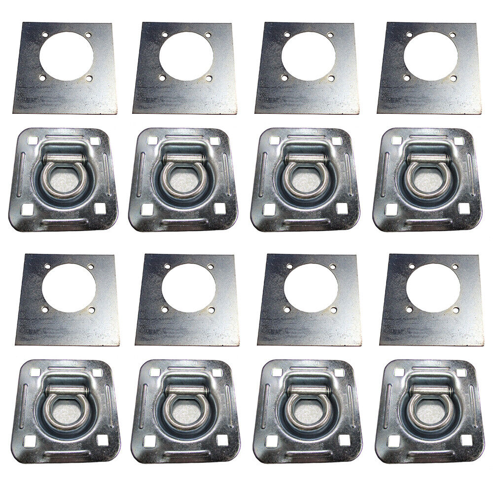 8 Recessed Floor D Rings w Backing Plate Enclosed Trailer Cargo Trailer