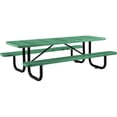 thumbnail image 1 of 8' Rectangular Picnic Table, Surface Mount, Green (96" Long), 1 of 7