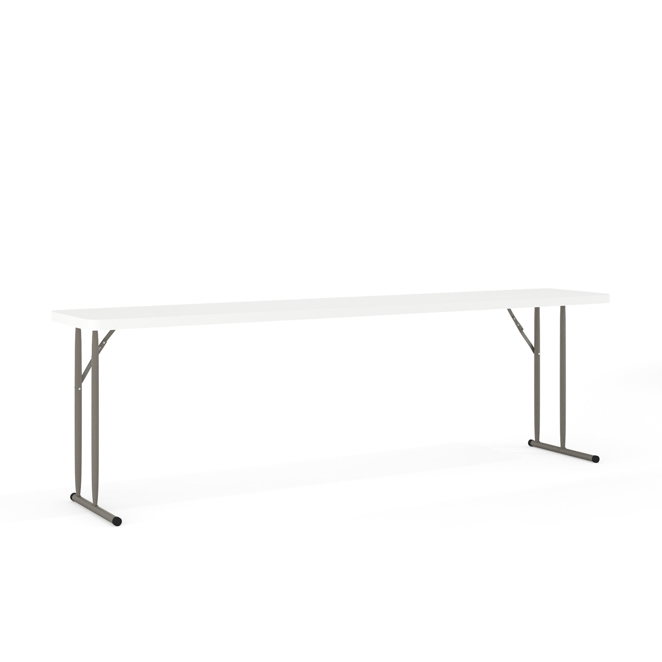 Powder Coated Gray Metal Rectangular Folding Table