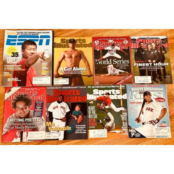 8 Red Sox Sports Illustrated SI for Kids ESPN magazines Nomar Garciaparra David Ortiz Dustin Pedroia