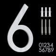 thumbnail image 1 of 8" Reflective Address Numbers For House,Modern House Numbers Large Black Exterior Street Metal floating house numbers for outside Floating Mount Or Flush Mount Aluminum Home Door Number 6, 1 of 11