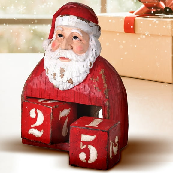 8" Resin Countdown Santa Bust"