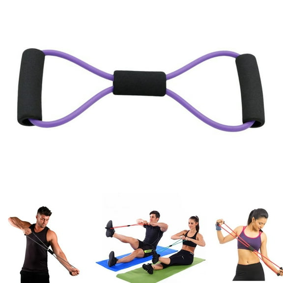 8 Resistance Band, Primary Fitness Exercise Working Out Cord for Women and Men, Natural Latex Workout Training for Arms, Chest Expander, Yoga Gym, Stretch Tubing to Keep Figure