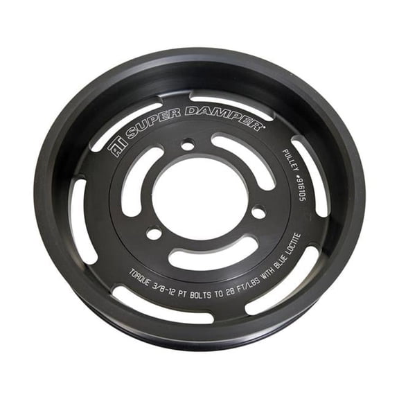 8 Rib Serpentine Supercharger Drive Pulley with 8.295 in. dia. ATI Damper & CTSV LSA Cadillac, Black Anodize