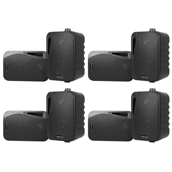(8) Rockville HP4S Black 4" Outdoor/Indoor Home Theater Patio Swive Speakers
