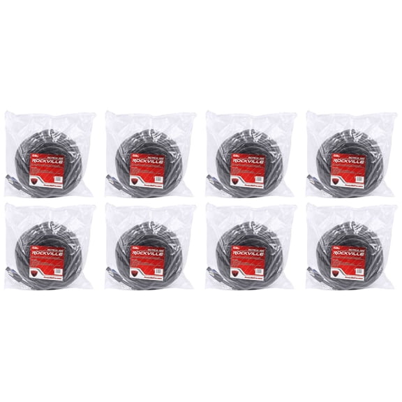 8 Rockville RCTS12100 100' 12 AWG 1/4" TS to Speakon Speaker Cable 100% Copper