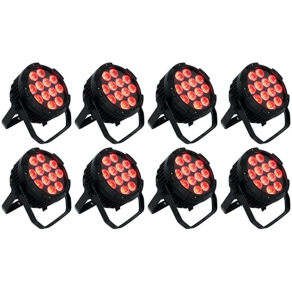 (8) Rockville WET PAR PRO Indoor/Outdoor Par Wash Up Lights For Restaurant Stage