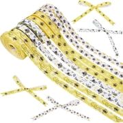 8 Rolls 40 Yards Bee Ribbons Polyester Mixed Color Bumble Bees Wreath Strips Single Face Print Grosgrain Width Satin Wrap Spring Ribbons for Sewing Making Gift Wrapping Party Decor Diy Craft