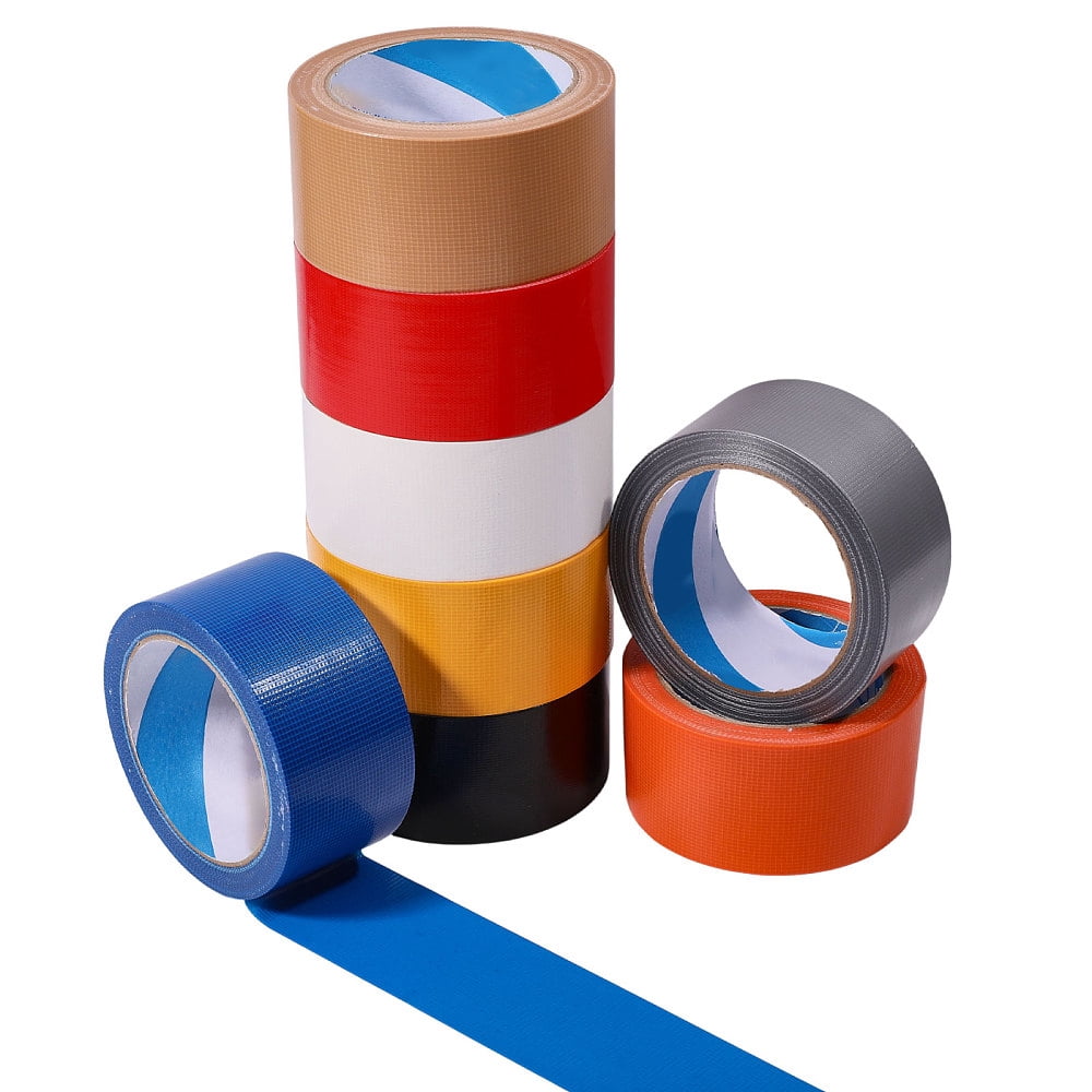 8 Rolls 8 Colors Adhesive Patch Tape Floor Marking Tape for Fixing Carpet Clothing Patches Mixed Color 50mm 20m/roll 1 roll/color