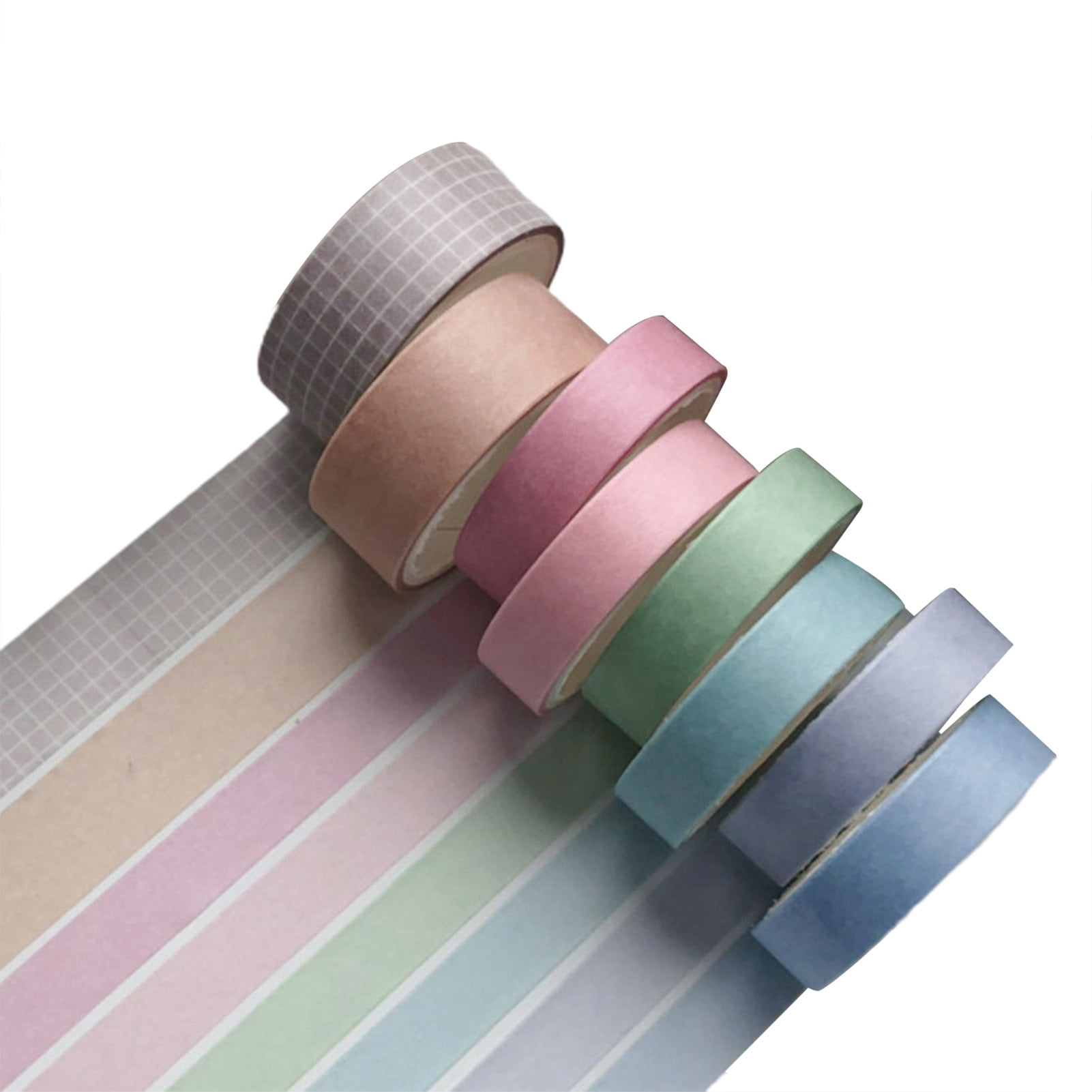 STOBOK 12 Rolls Color Pocket Tape Metal Tape Colored Packing Tape Gradient  Masking Tape Colored Craft Tape Gradient Washi Tape Fluorescent Tape Gift