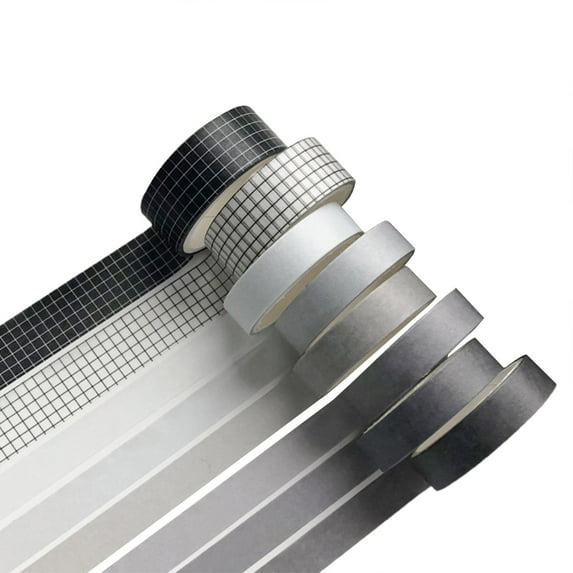 8 Rolls/Box Washi Tape Adhesive Convenient Solid Colors Decorative Students School Scrapbook Stickers for Decorating Pink