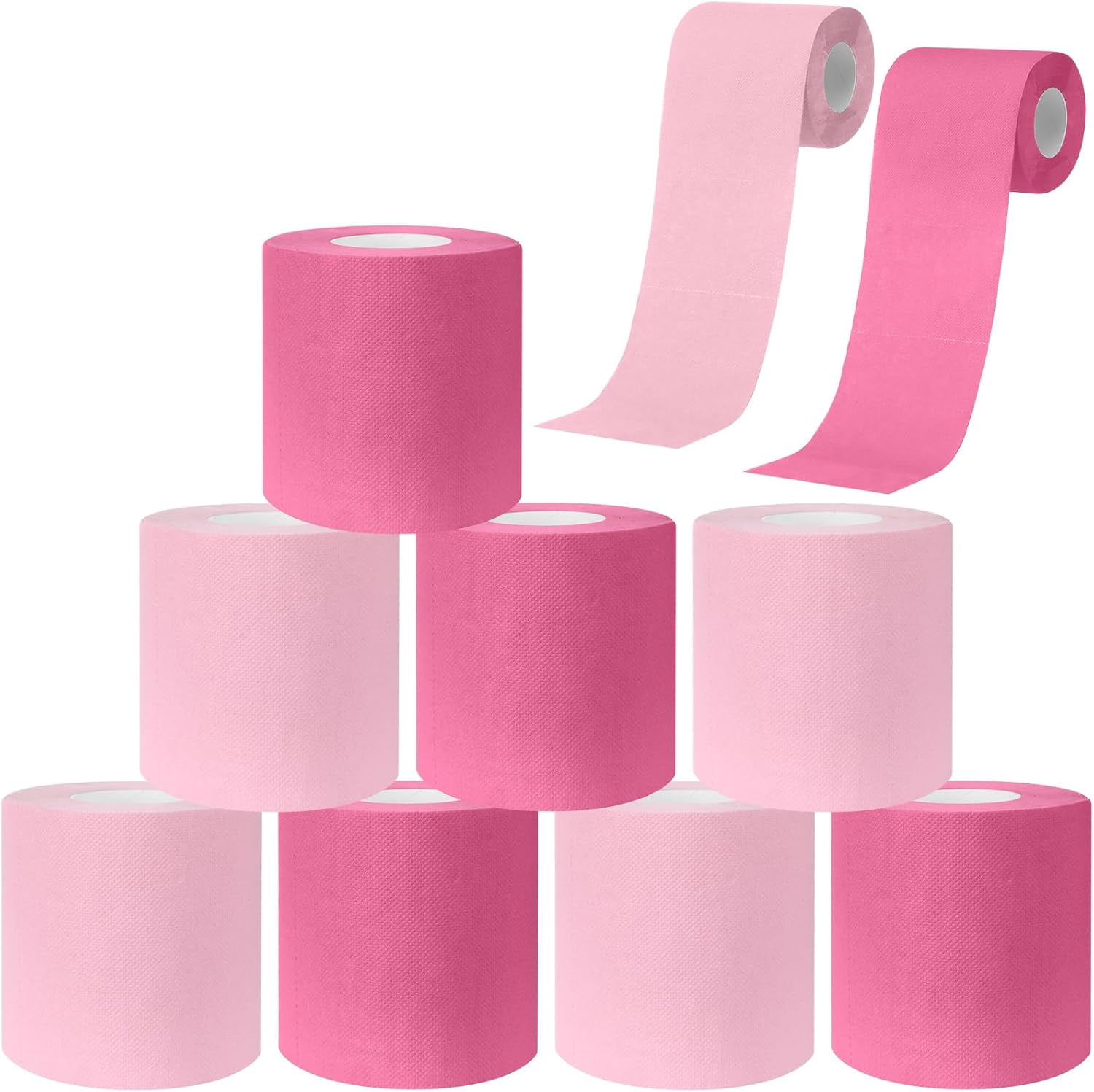 8 Rolls Colored Toilet Paper Multicolor Funny Novelty Toilet Paper Gift Sustainable and Soft for Home Decoration, Office, Halloween, Fall, Xmas Party, Camping, Travel(Light Pink,Peach Pink)