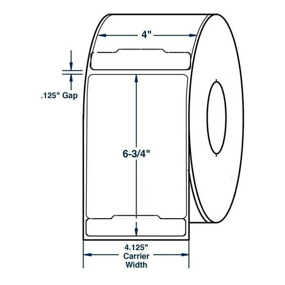 8 Rolls FedEx UPS 4x6.75 Perforated Thermal Shipping Label 1" Core 250 Per Roll