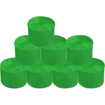 8 Rolls Green Crepe Paper Streamers, Wedding Birthday Baby Shower Party Decoration, Rainbow DIY Supplies, Living Room Bedroom Decor