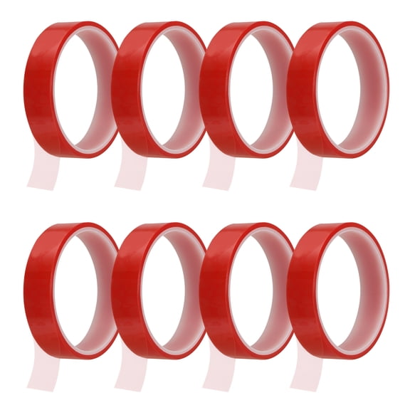 8 Rolls Heat Tape, 20mm x 16(52FT) No Residue High-Temperature Resistant Tape Heat Transfer Tape for Sublimation Electronics 3D Printing Soldering, Red