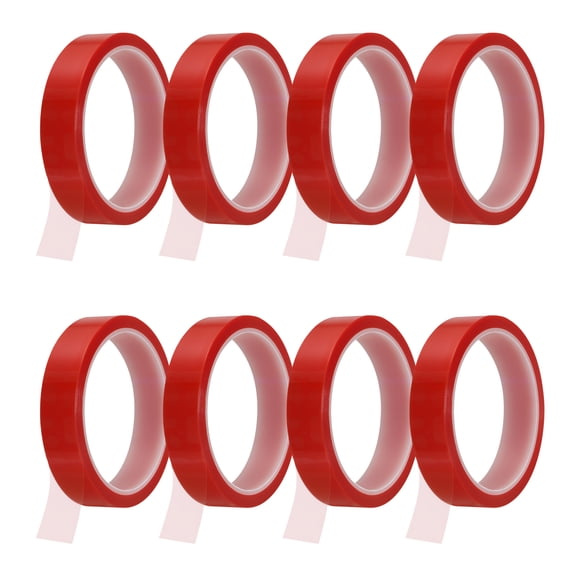 8 Rolls Heat Tape, 20mm x 33(108FT) No Residue High-Temperature Resistant Tape Heat Transfer Tape for Sublimation Electronics 3D Printing Soldering, Red