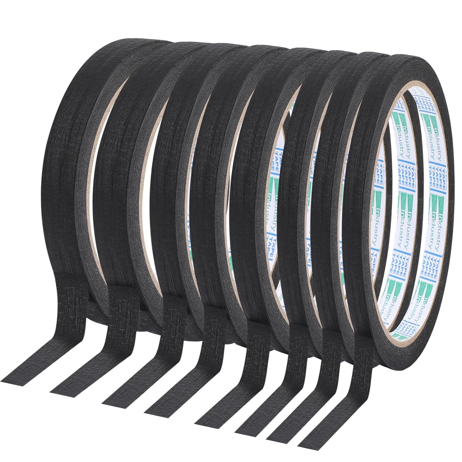 8 Rolls Masking Tape, 1/8, 1/4, 1/2 inch Thin Masking Tape, Thin