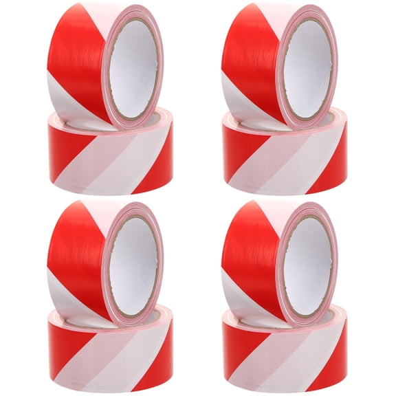 unbranded 8 Rolls  Caution Tape Red White Striped Caution Tape Non Sticky Hazard Tape Safety Tape