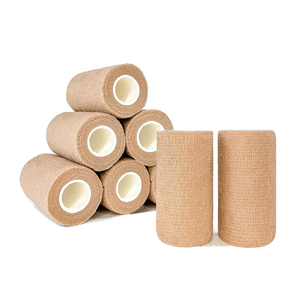 8 Rolls Self Adhesive Bandage Wrap, Vet Tape - 4 in x 5 Yds Breathable, Elastic Cohesive Wrap Tape for Wrist Ankle Hand Leg