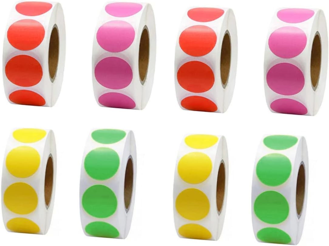8 Rolls SelfAdhesive Label Round Labels Mini Stickers Mini Gifts