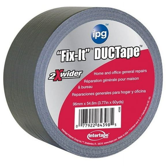 8-Rolls of 3.77” x 60 yds IPG 4398 Silver Fix-It Utility Duct Tape